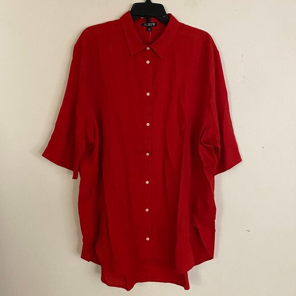J. Crew Airy gauze button-up shirt XL - Picture 6 of 10